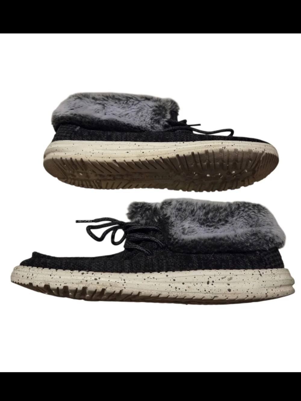 Women’s Size 9 Hey Dude Grey Britt Fur-Lined Shoe